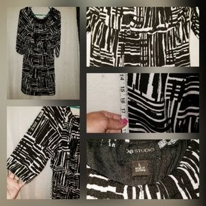 AB Studio Black and White Dress